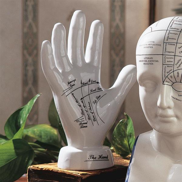 Design Toscano Porcelain Palmistry Hand SP030